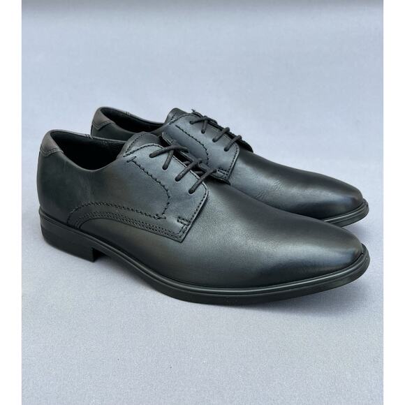 ECCO Melbourne Derby Dress Leather Shoes Black Men\'s 8-8.5 US Size NEW main image 5